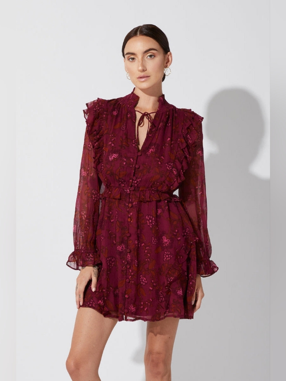 Cleobella Everly Mini Dress in Botanical Floral